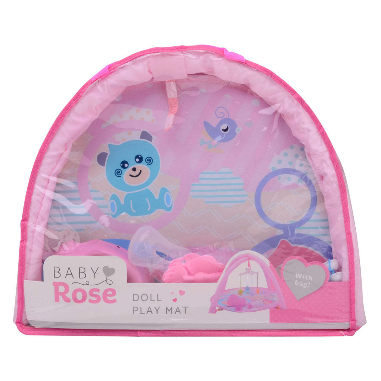 Baby pink doll play mat