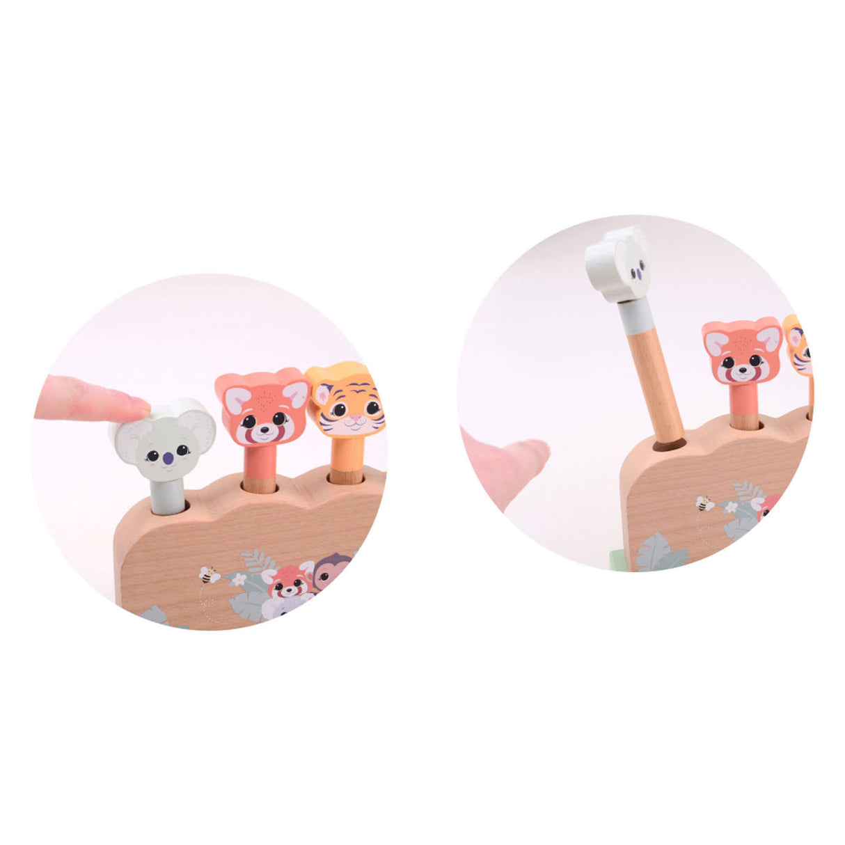 Joueco the wildies wooden pop-up wildies