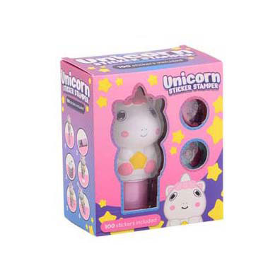 Johntoy unicorn sticker stamper, 100 stickers