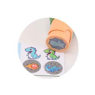 Johntoy dinosaur sticker stamper, 100 stickers, in display