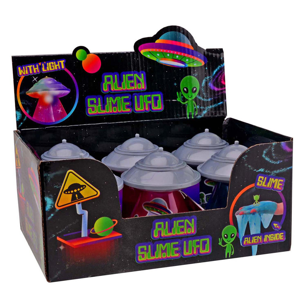 Johntoy UFO slime with light and glow in the dark alien