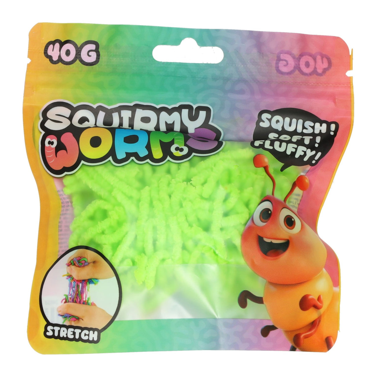 Johntoy squirmy wormen kleur - 40gr.