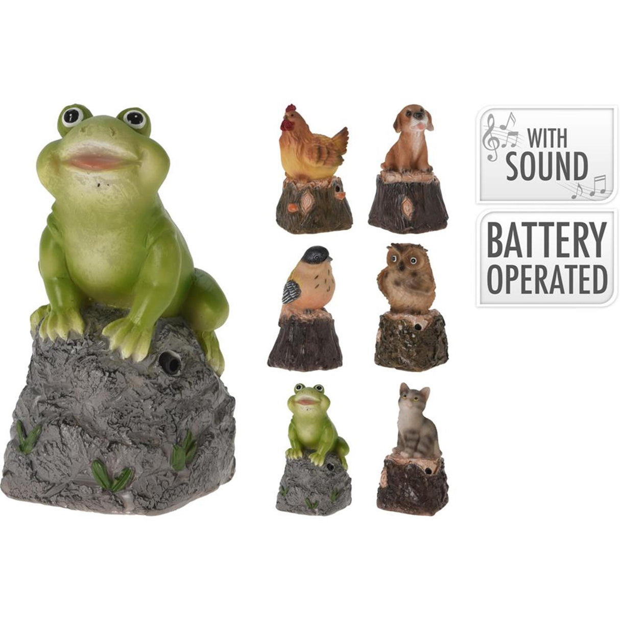 Pro garden dier met geluid polyresin