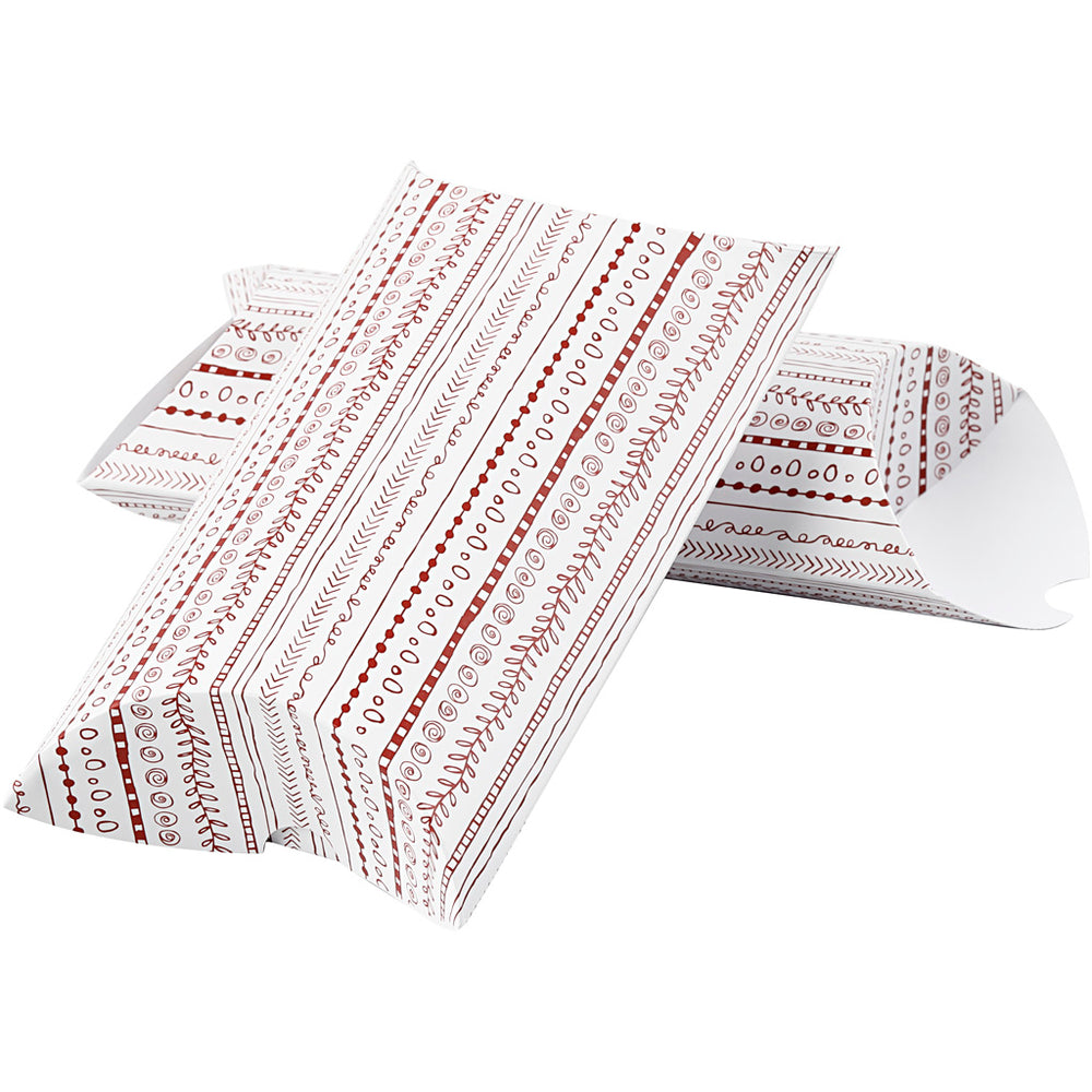 Vivi Gade gift box, doodles, size 18x15x6 cm, 300 g, red, 3 pieces 1 box