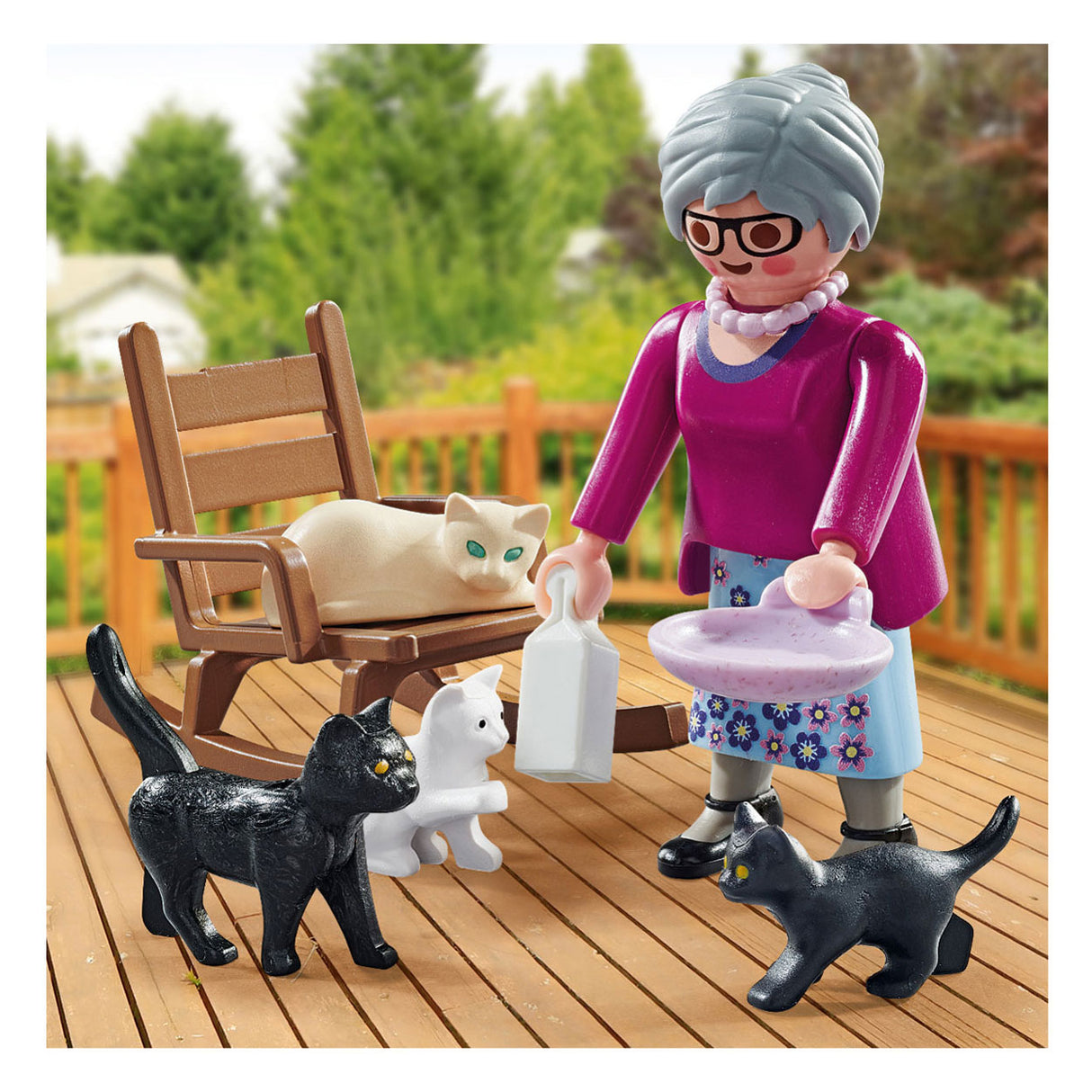 Playmobil specials bedstemor med katte 71172