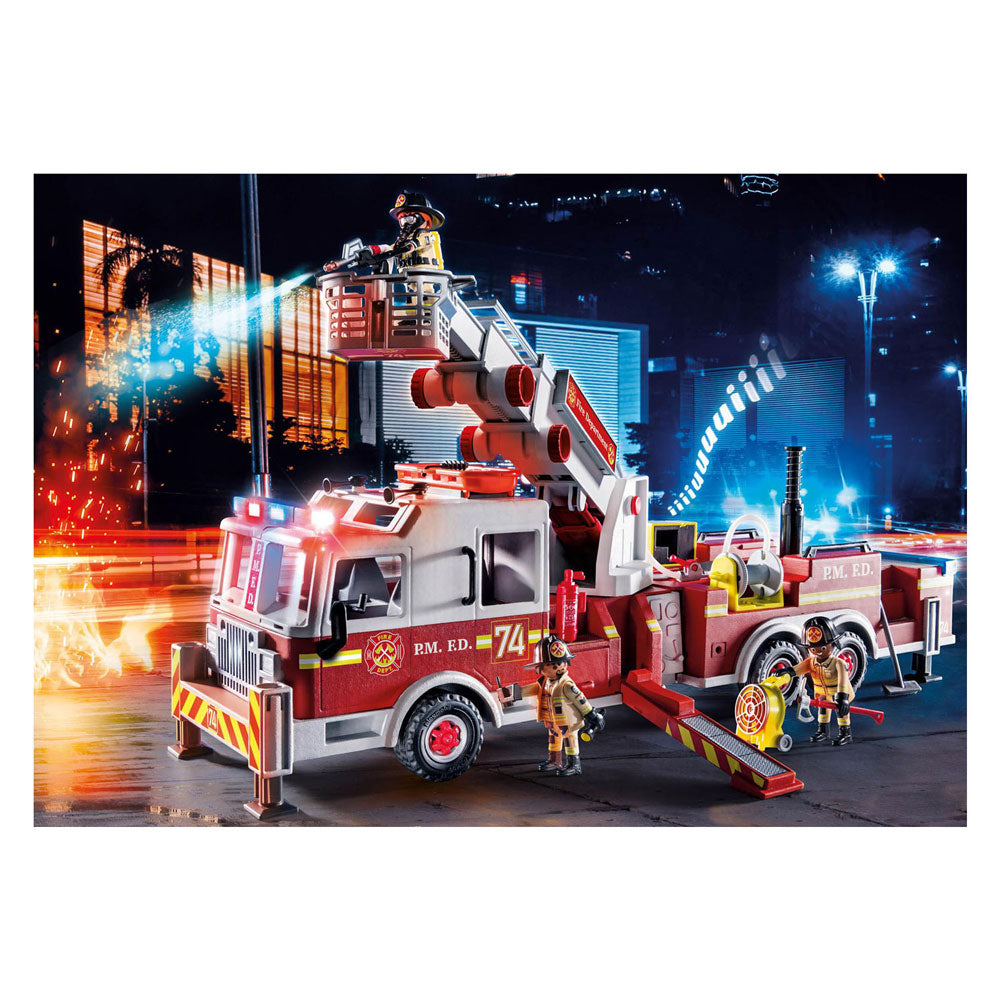 Playmobil Action Heroes Fire Truck: US Tower Ladder 70935