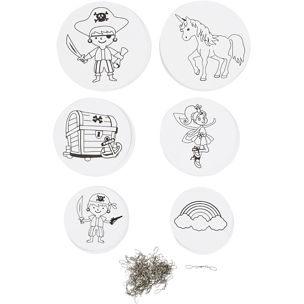 Creative company mobiles with motif, d 12+15+18 cm, 300 gr, white, 20 sets 1 box