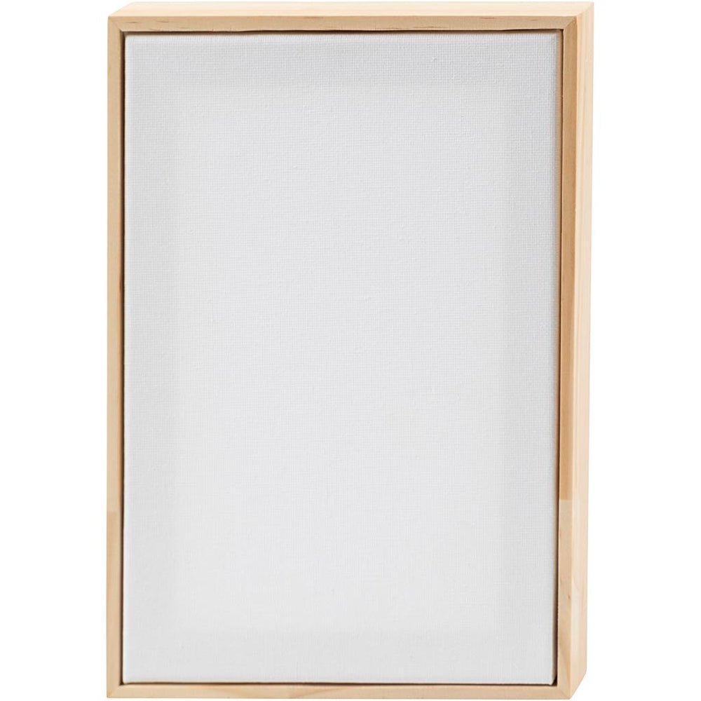 Creativ company stretched canvas with frame, size 15.8x23.8 cm, 280 g, white, 1 piece