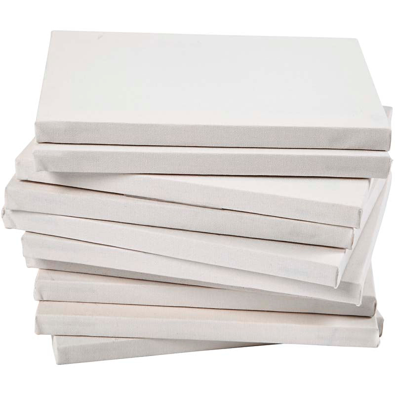 Creativ company stretched canvas, d: 1.6 cm, size 18x24 cm, 280 g, white, 40 pieces in a box