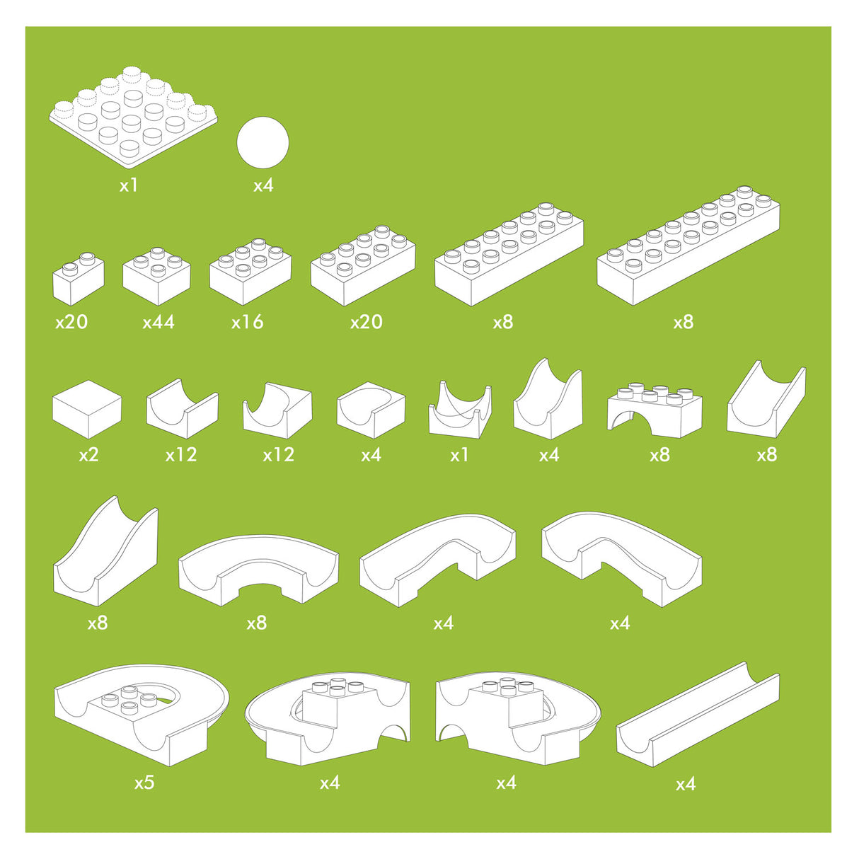 Hubelino Knikkerbaan Maxi Bouwset, 213DLG.