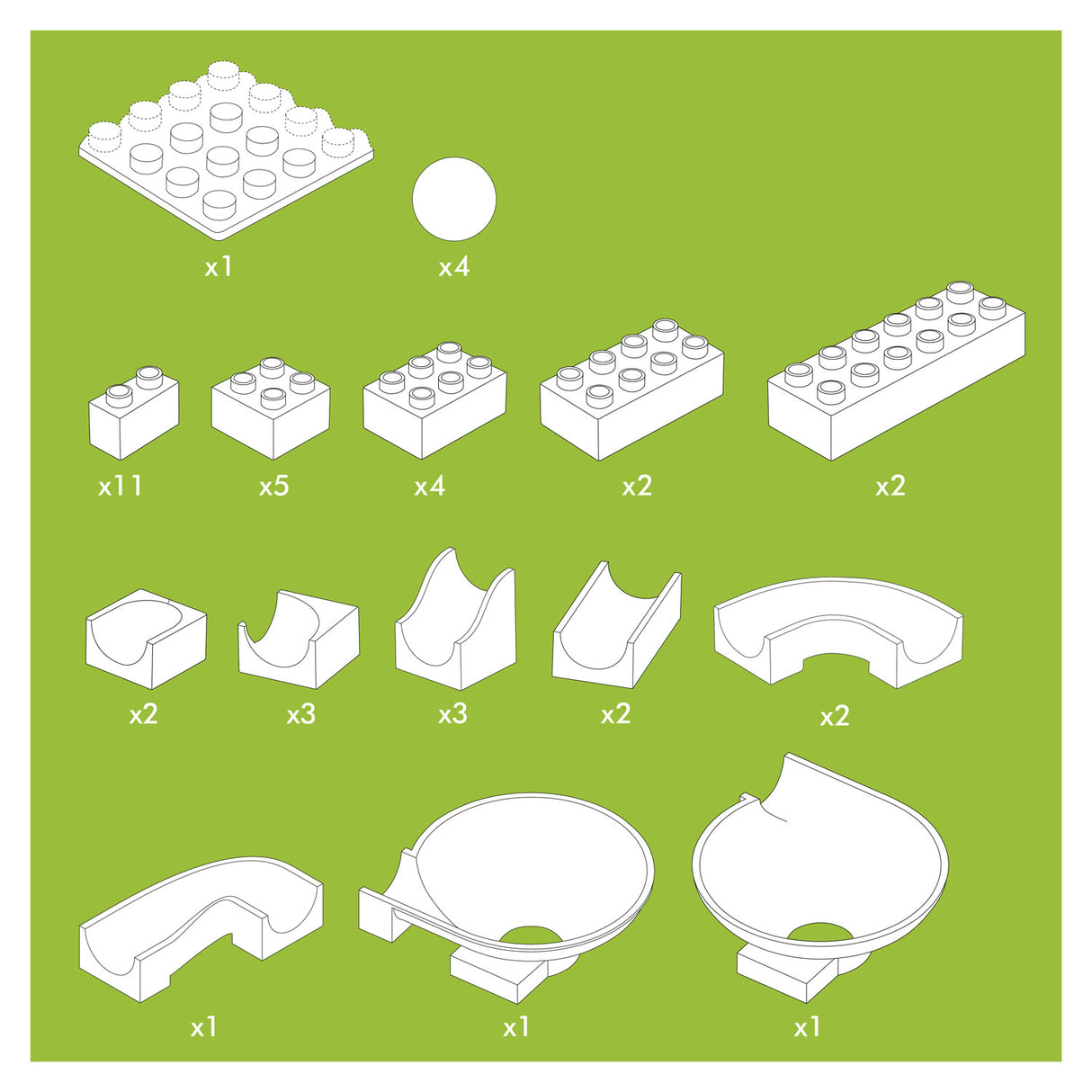 Hubelino Knikkerbaanin laajennussarja, 44dlg.
