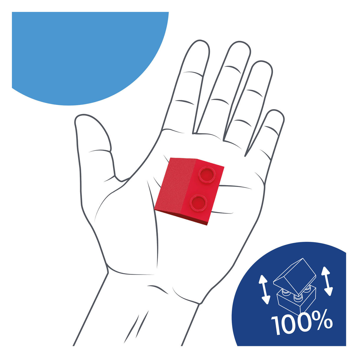 Hubelino sada strešných škridiel Stavebné bloky, 124ks.