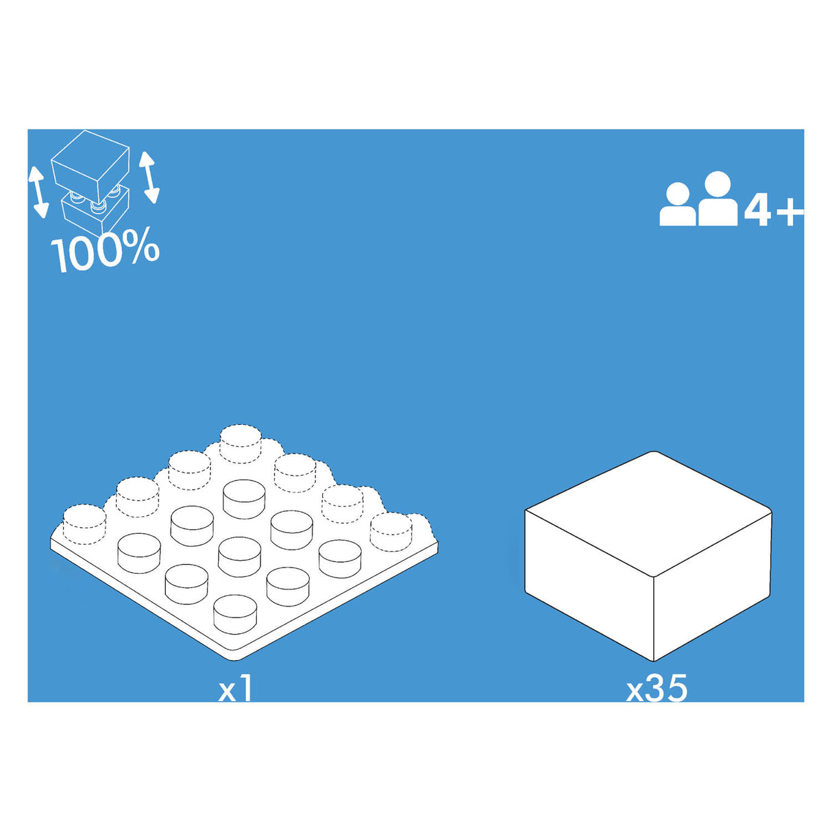 Hubelino -Block -Puzzle Unterwasserwelt, 35st.