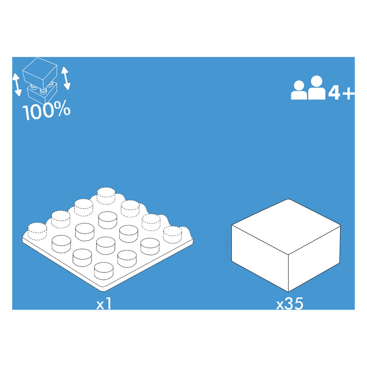 Hubelino Block Puzzle On the Construction Site, 35 pcs.