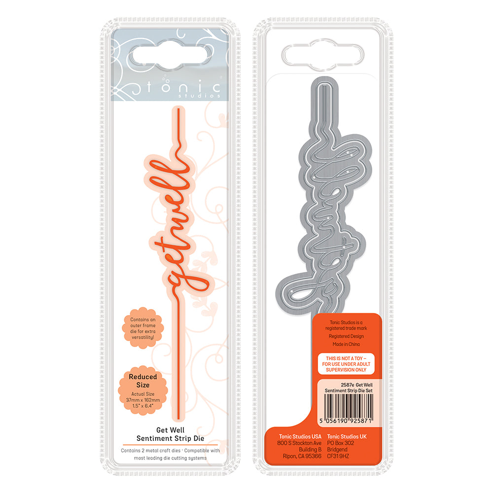 Tonic studios • sentiment strip die set get well