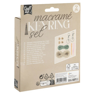 Creative craft group macrame nyckelringar, 2 st.
