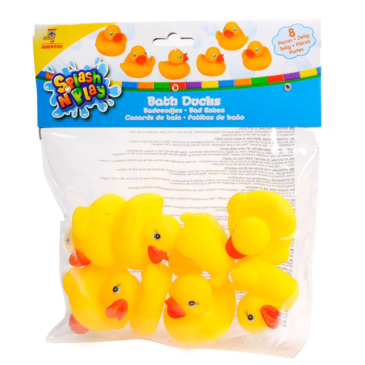 Гумени патета Johntoy happy world, 8 бр.