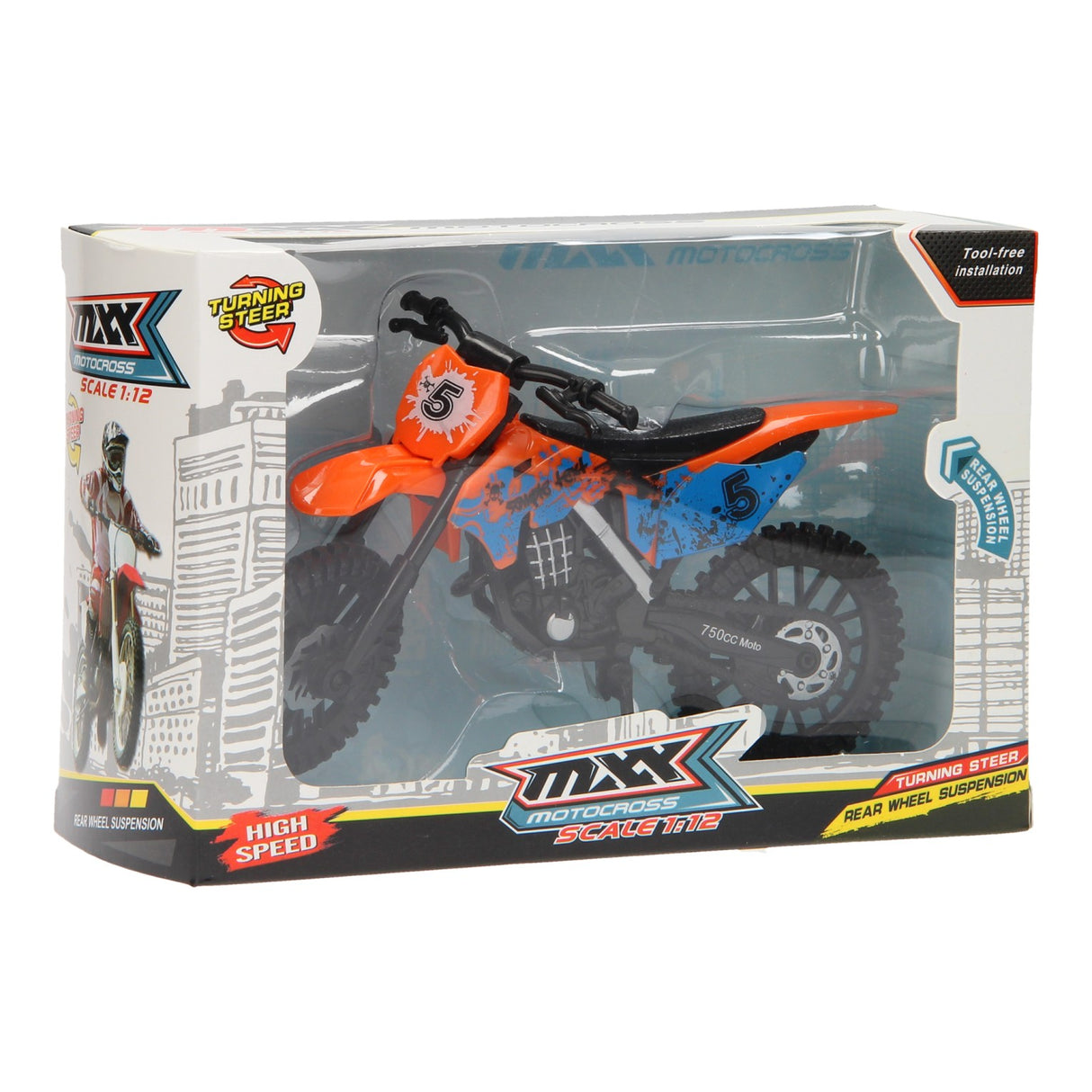 Moottoripyörä takapyörän jousituksella