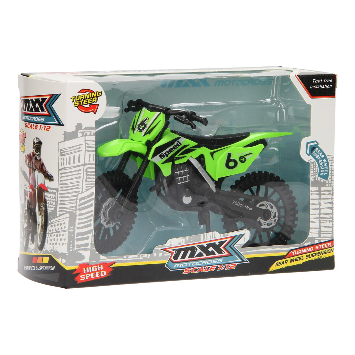 Moottoripyörä takapyörän jousituksella