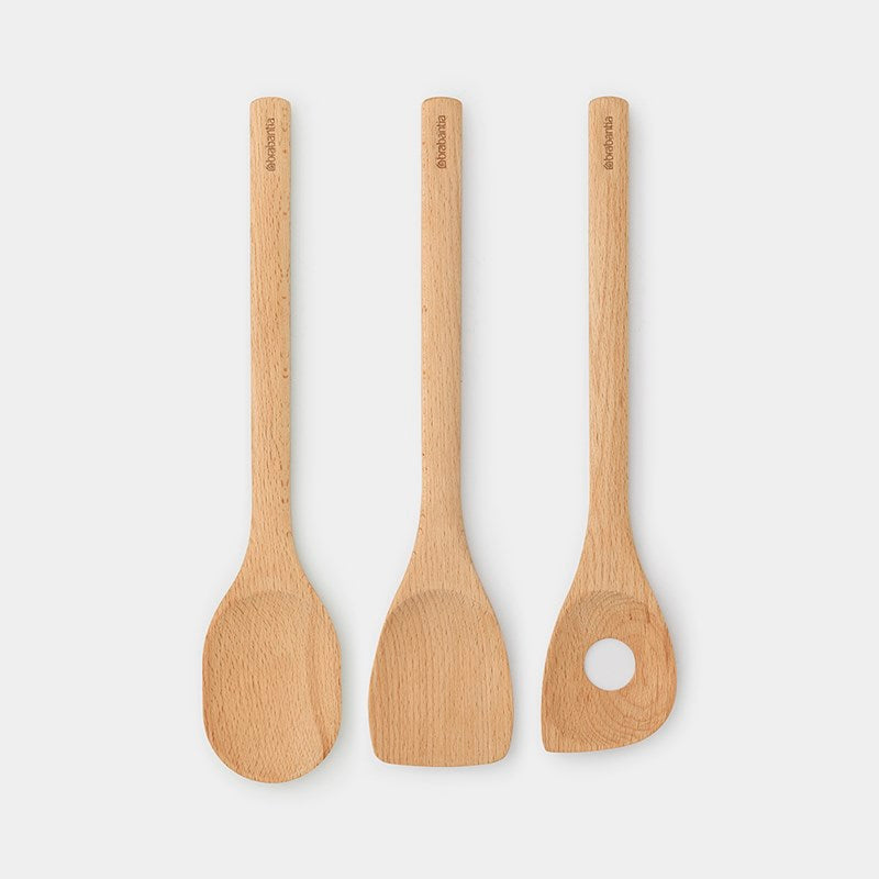 Brabantia profile wooden kitchen utensil set