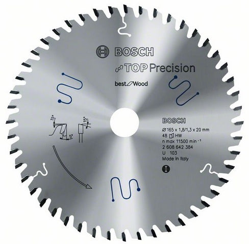 Bosch Circular gesinn Blade Top Präzisioun am Beschten fir Holz, 165