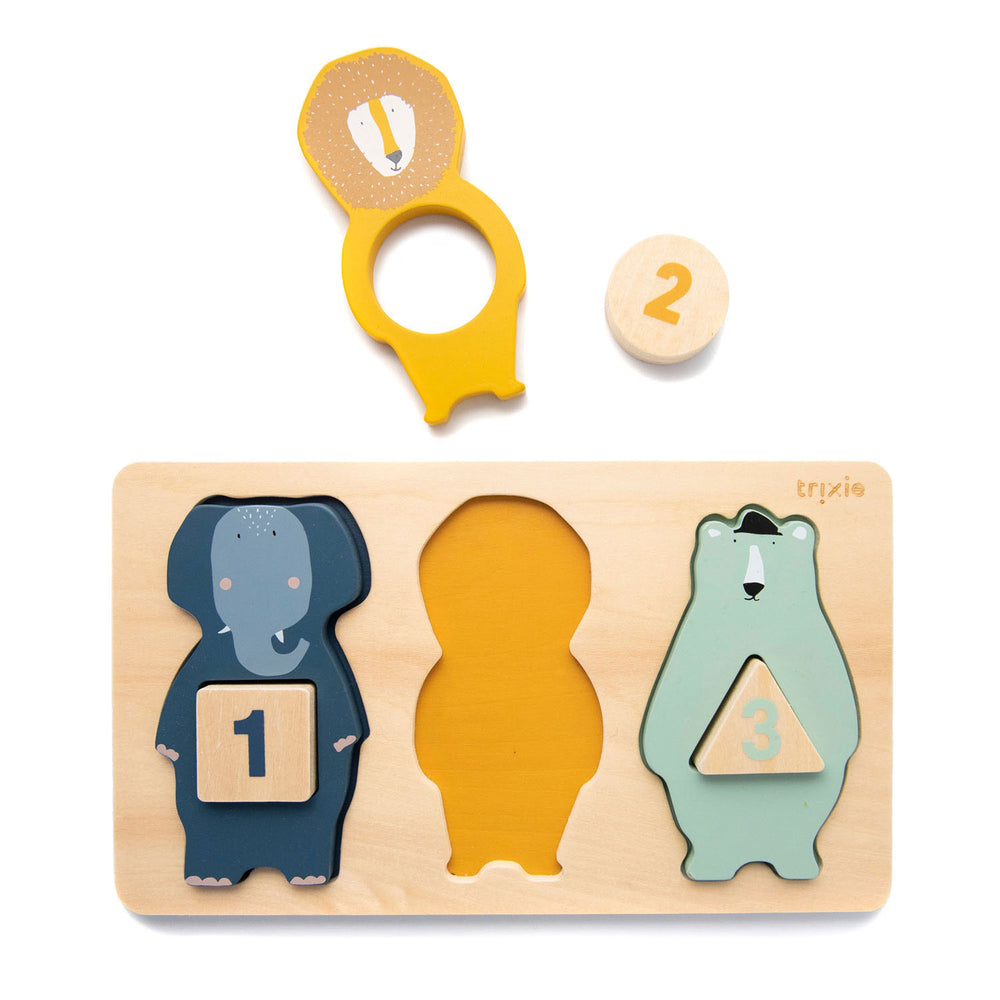 Trixie -Holz -Tel -Puzzle -Tiere, 6st.
