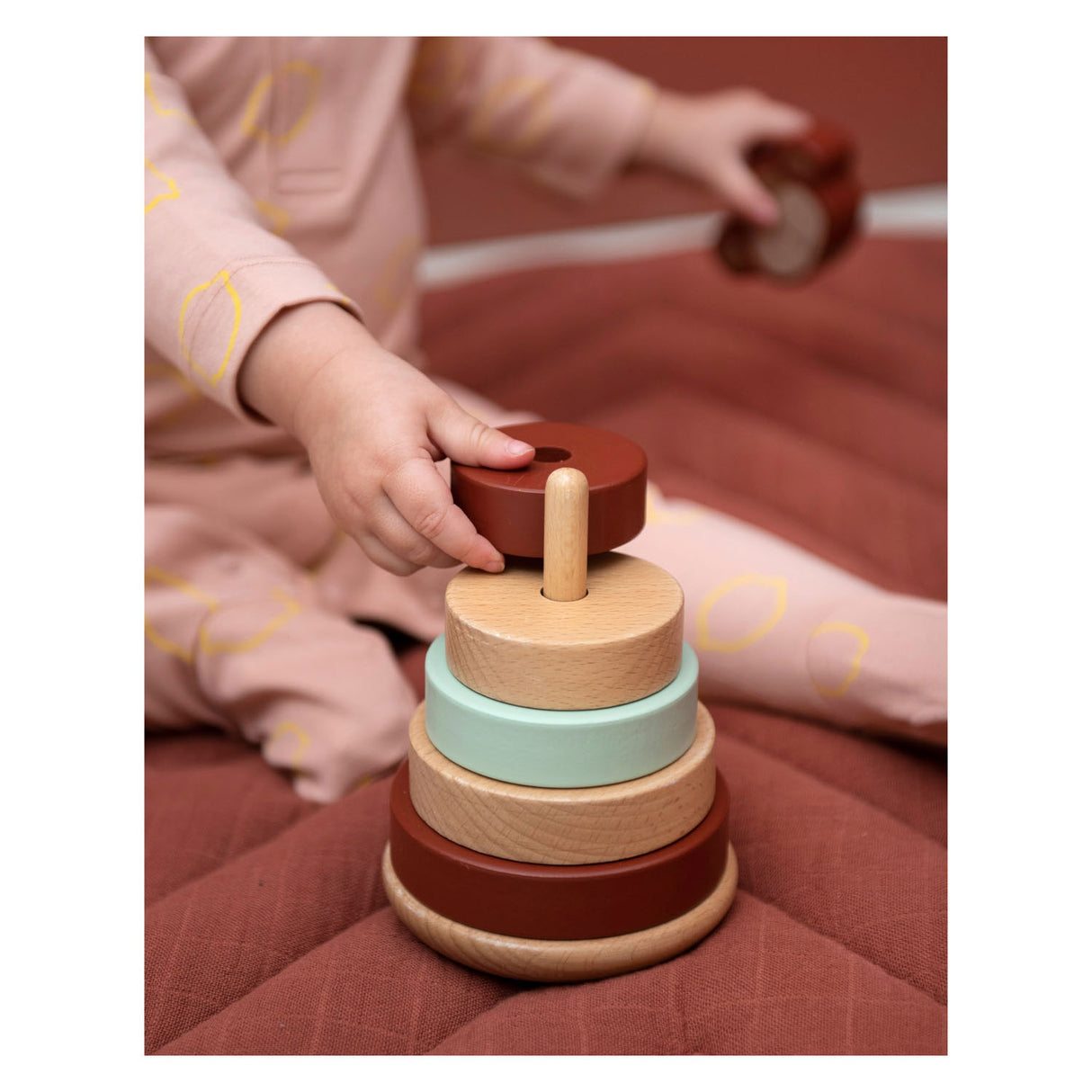 Trixie Wooden Stacking Toy Mr. Monkey, 7-piece.