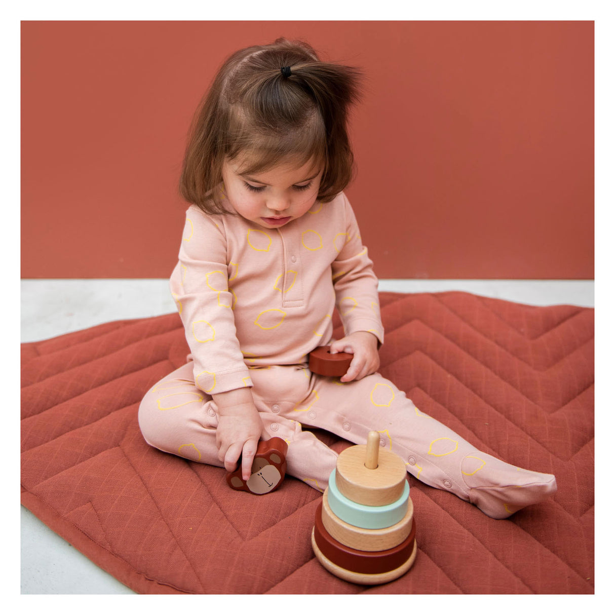 Trixie Wooden Stacking Toy Mr. Monkey, 7-piece.