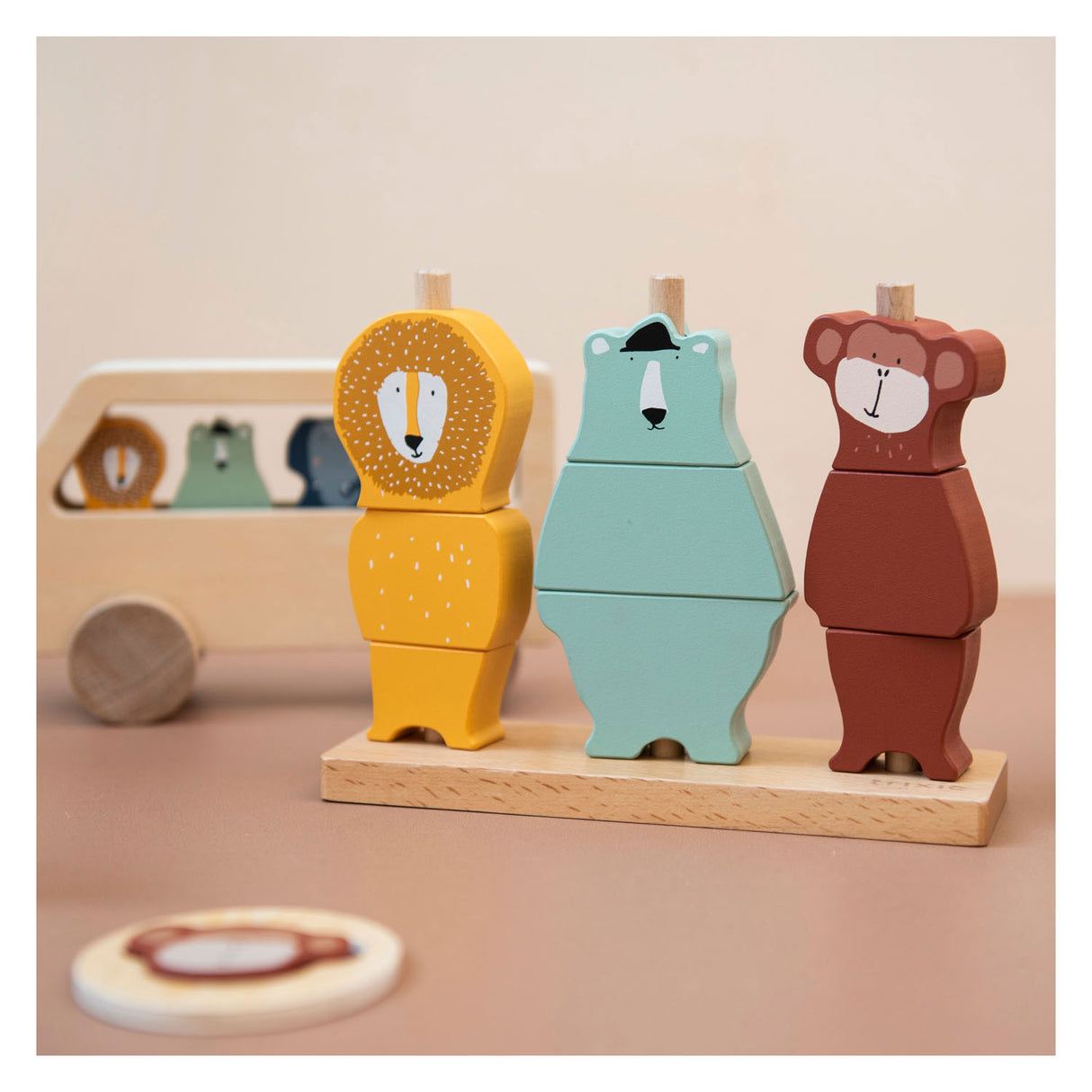 Trixie Wooden Stacking Puzzle Animals