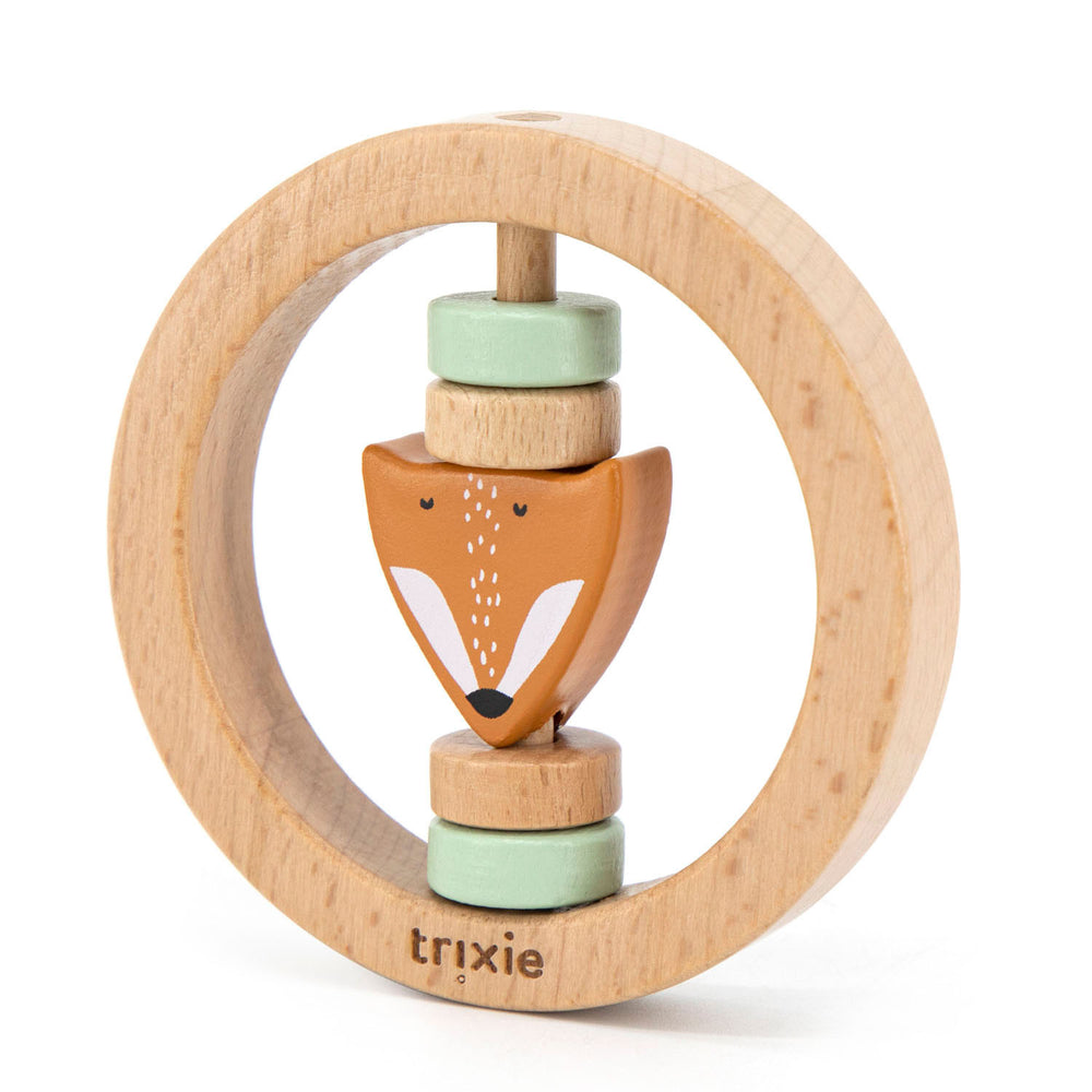 Trixie Wooden Round Rattle Mr. Fox