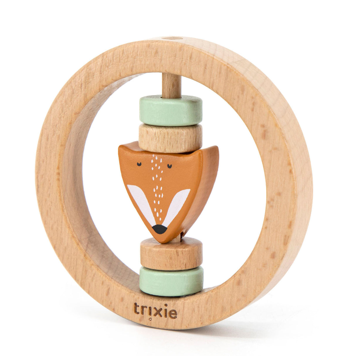 Trixie Wooden Round Rattle Mr. Fox