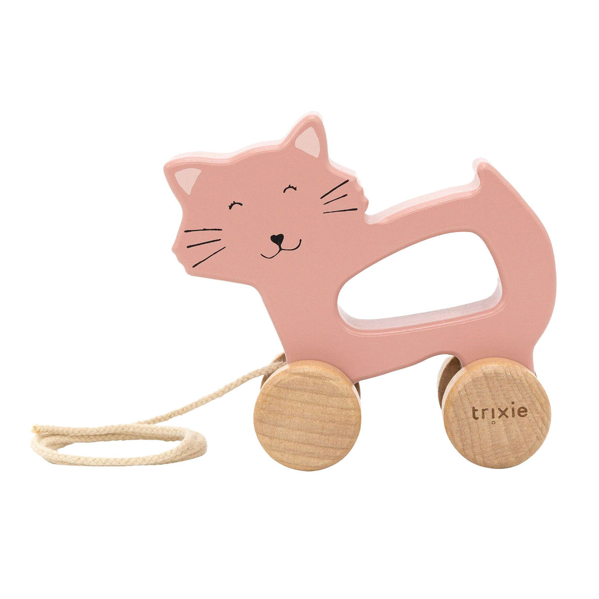 Trixie wooden pull-along figure - Mrs. Cat