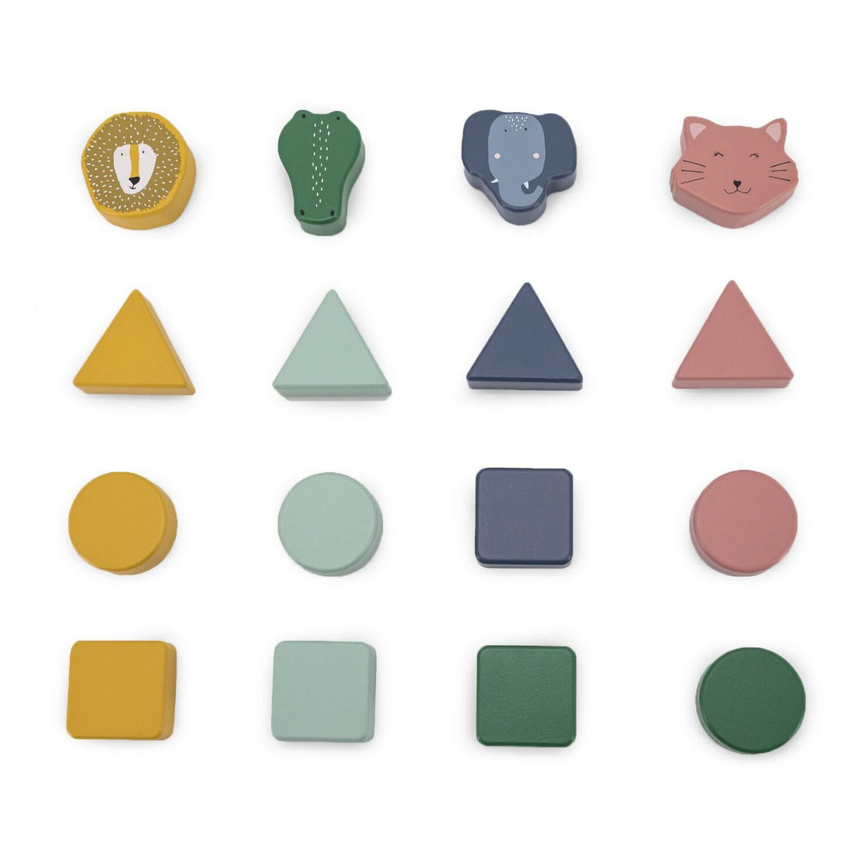Selezionatore di forme di animali in legno Trixie, 16 pezzi.