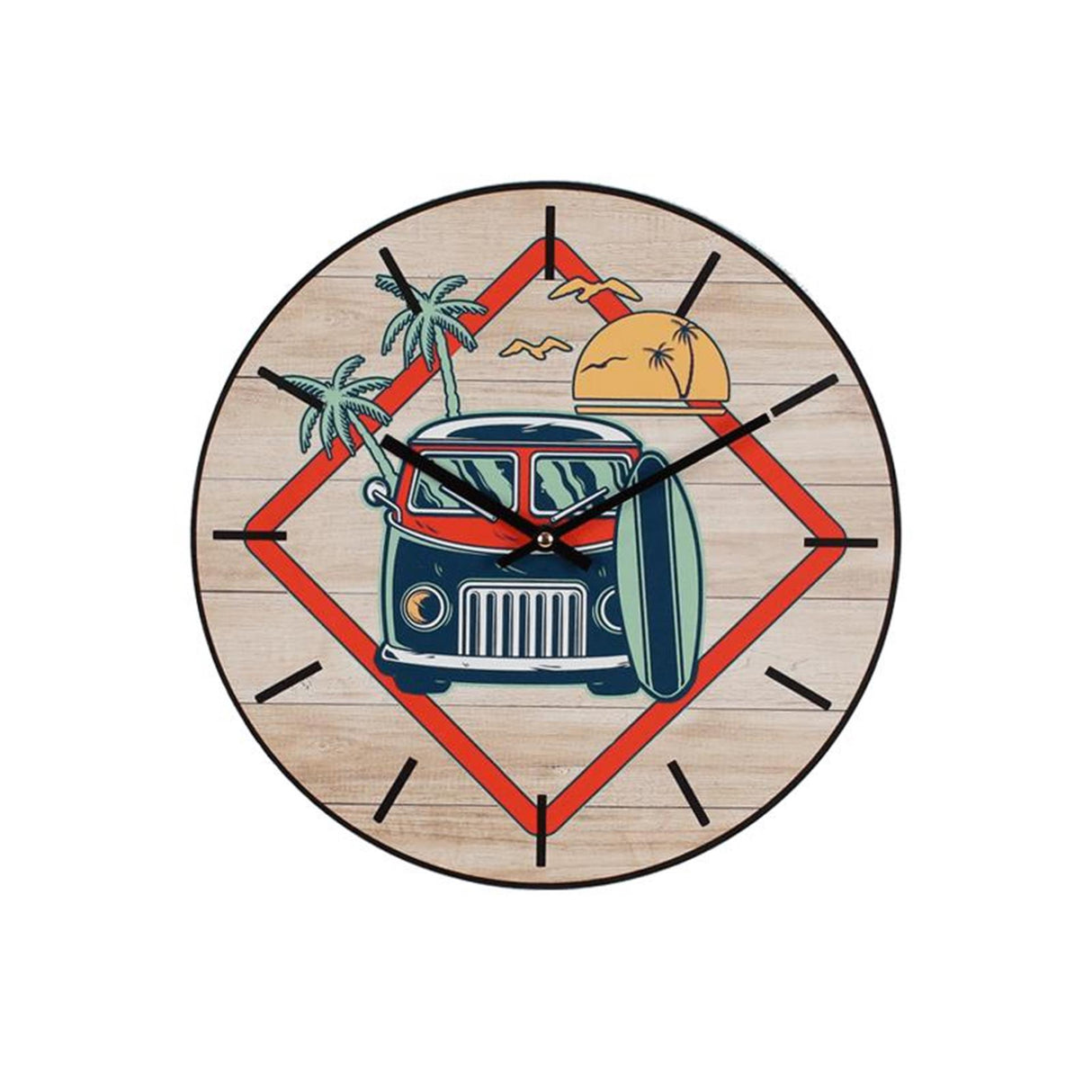 Gerkimex klok surfersbusje ø34cm