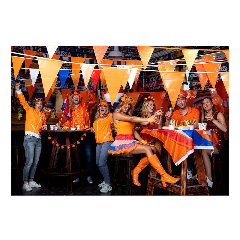 Bunting Orange Red White Blue, 10mtr.