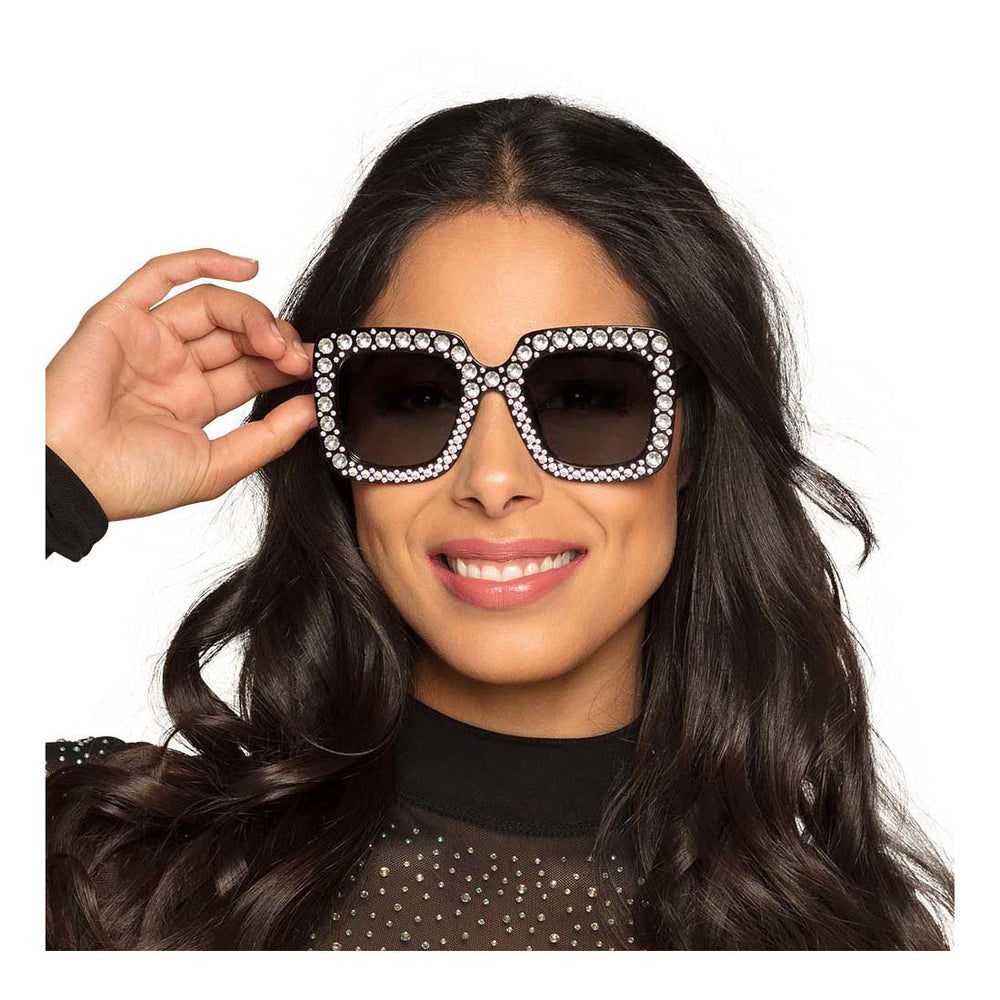 Boland party glasses bling bling black