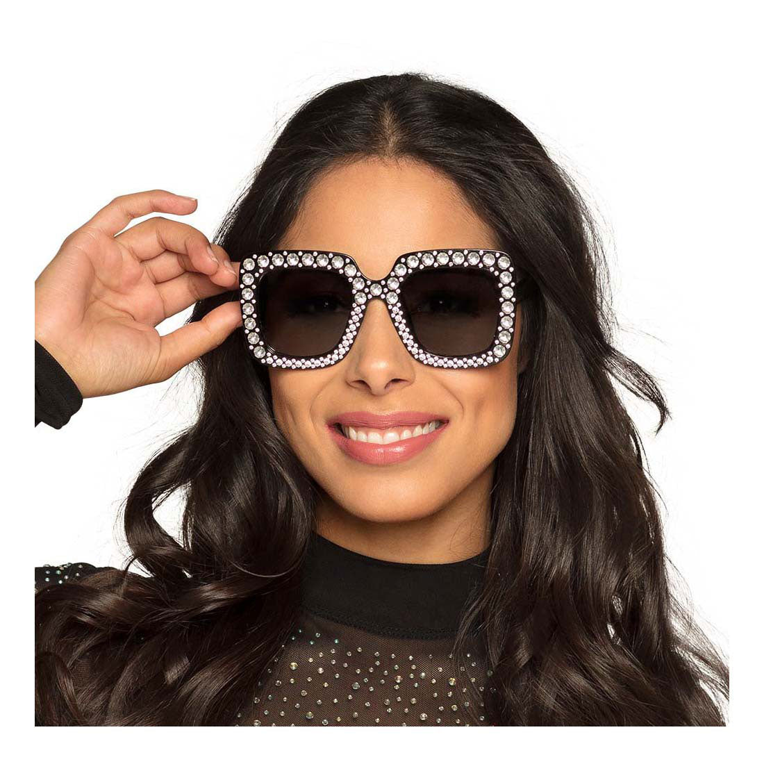 Boland party glasses bling bling black