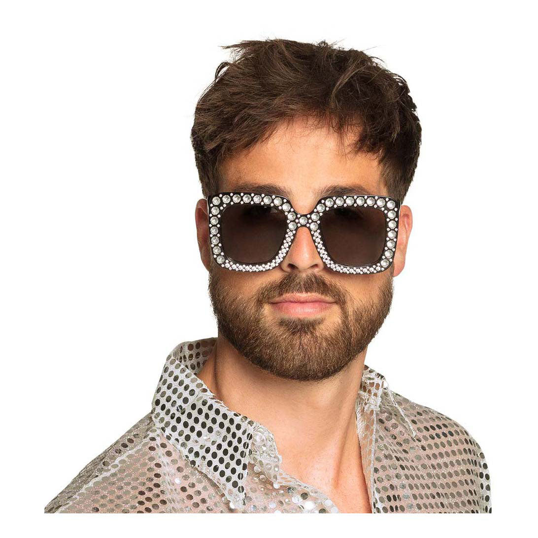 Boland party glasses bling bling black
