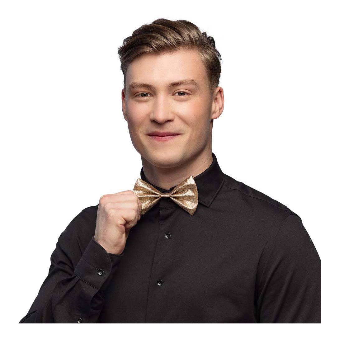 Motýlek Boland třpytivý zlatý