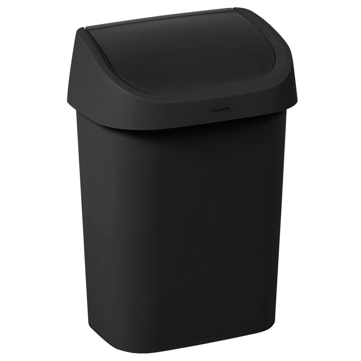 Curver mistral swing waste bin 9l black