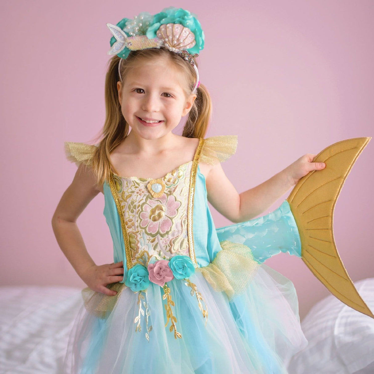 Great pretenders mermaid costume dress with tail, 5-6 years
