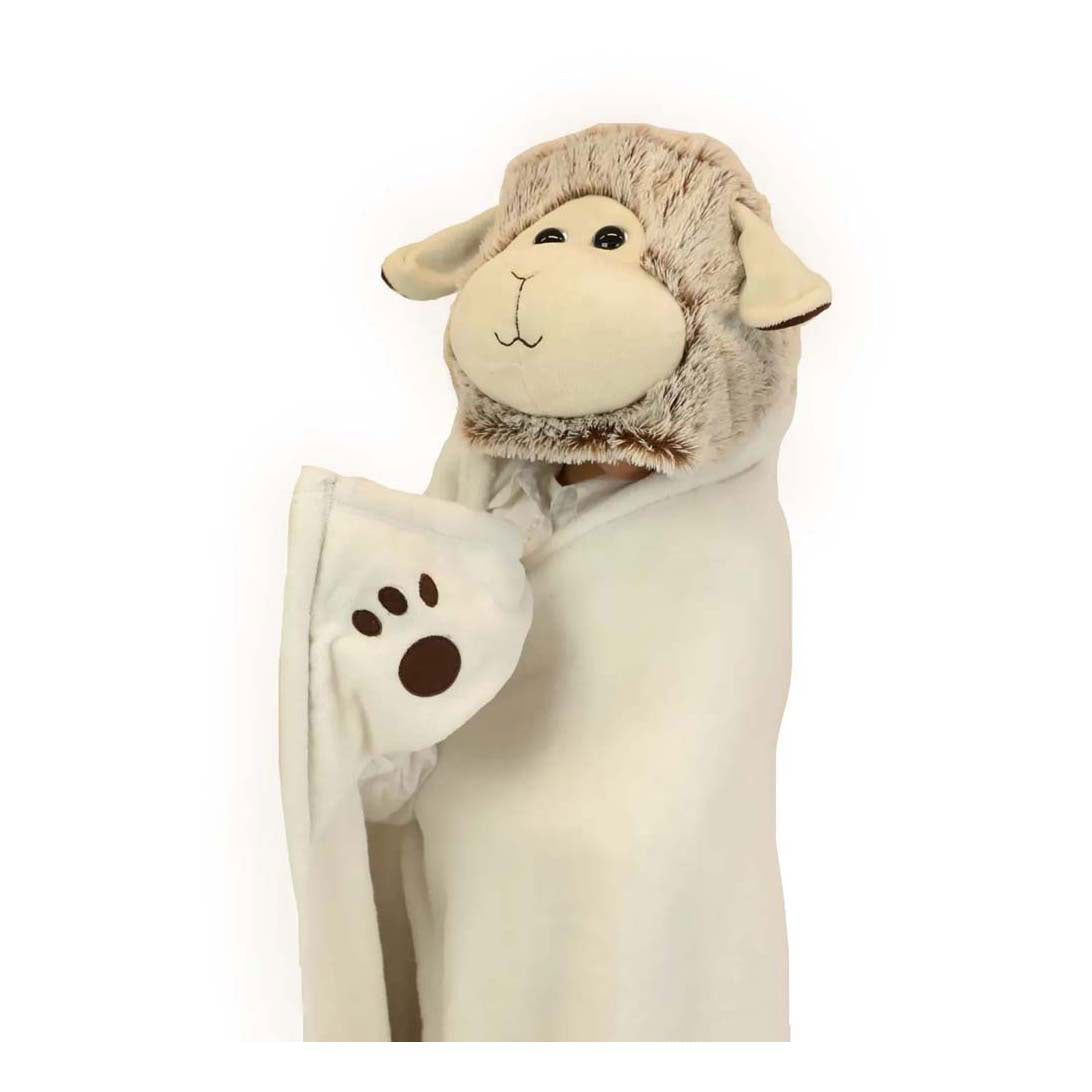 Noxxiez sheep hooded cuddle blanket, 130x100cm