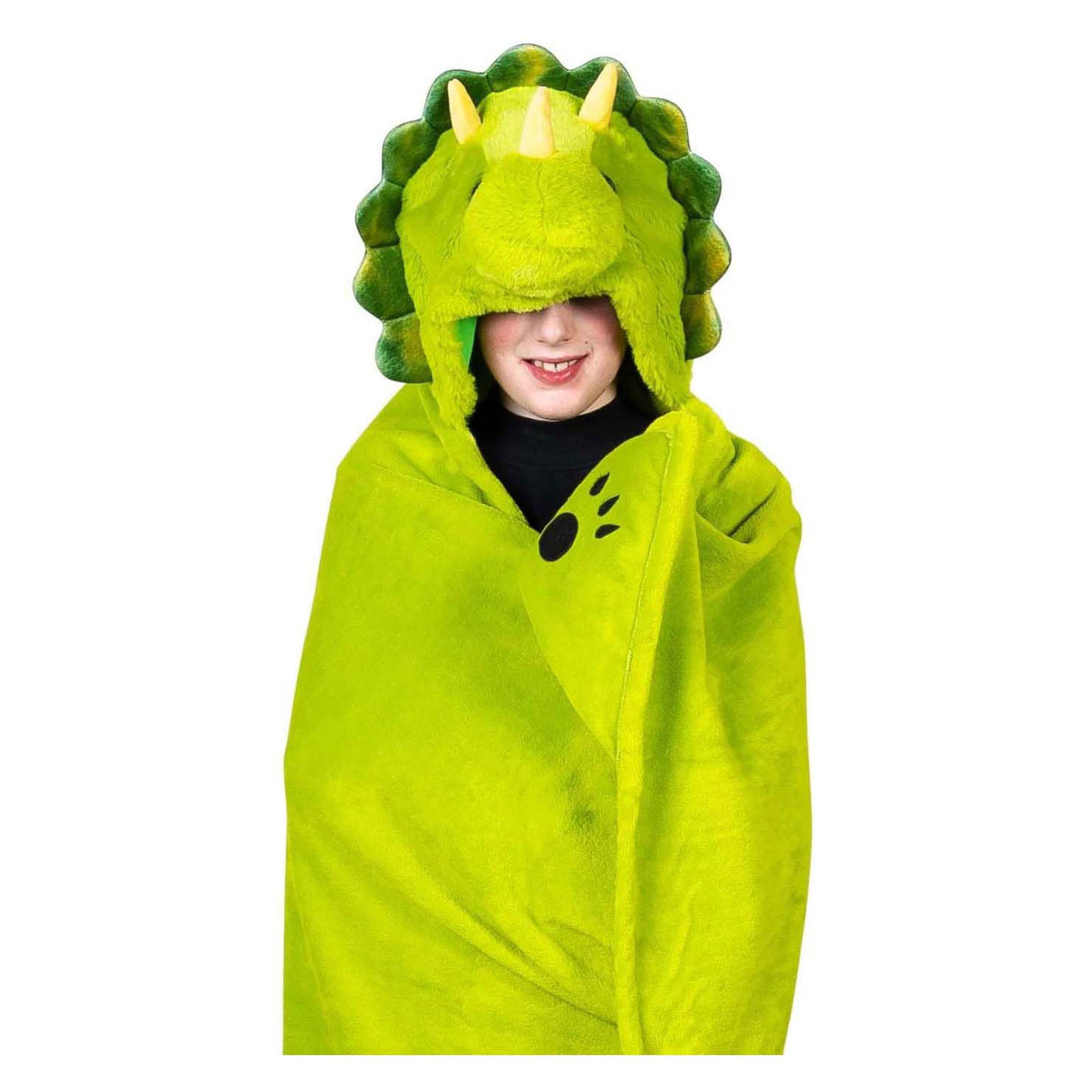 Noxxiez cuddle blanket with hood dino, 130x100cm