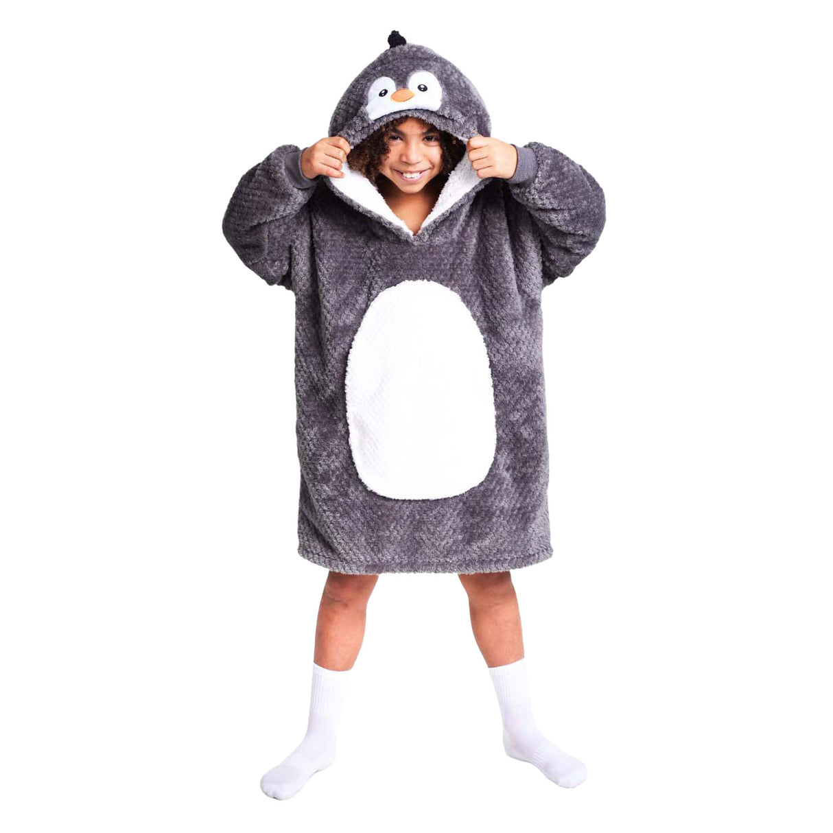 Noxxiez cuddly toy hoodie medium sweater penguin, up to 160cm