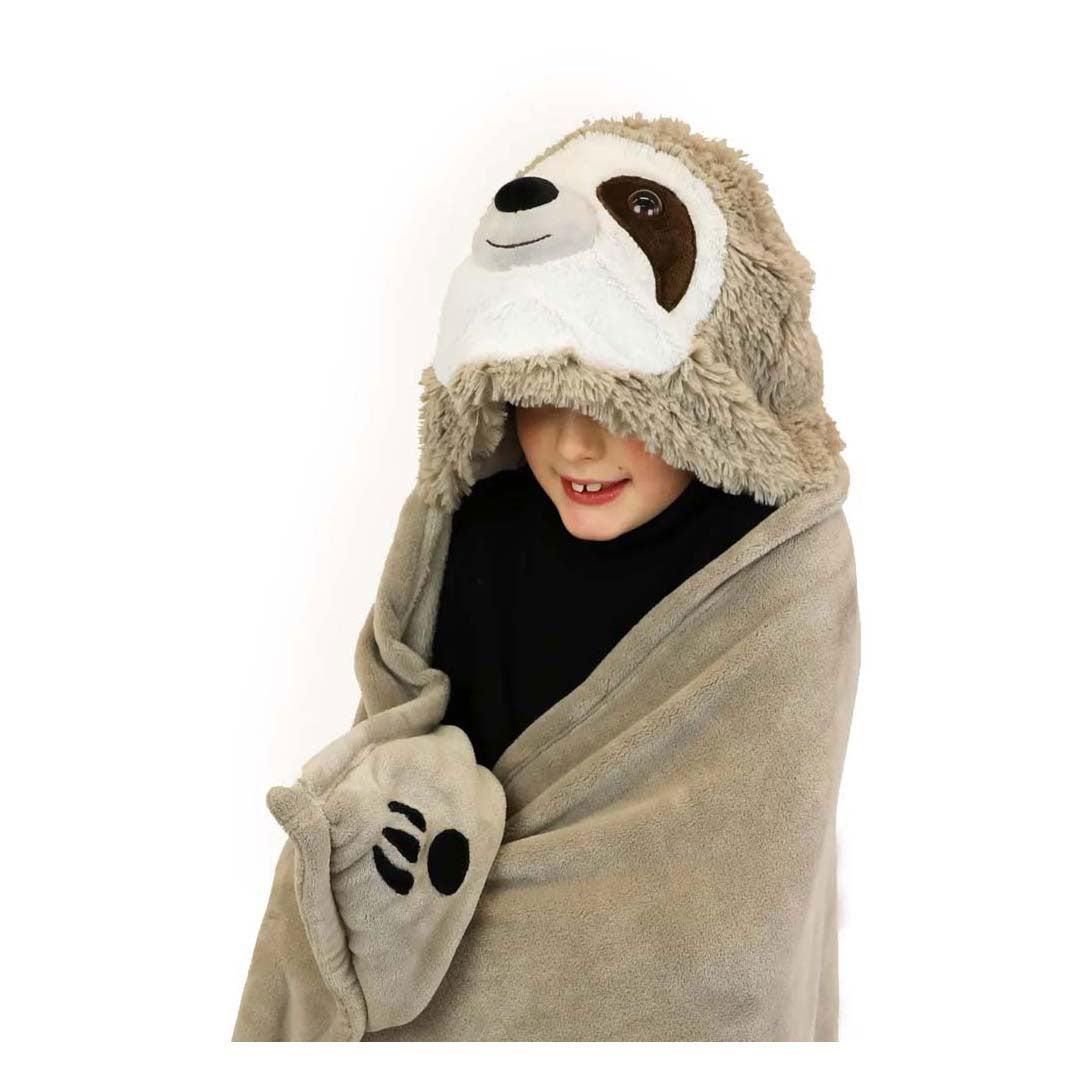 Noxxiez hooded sloth cuddle blanket, 130x100cm