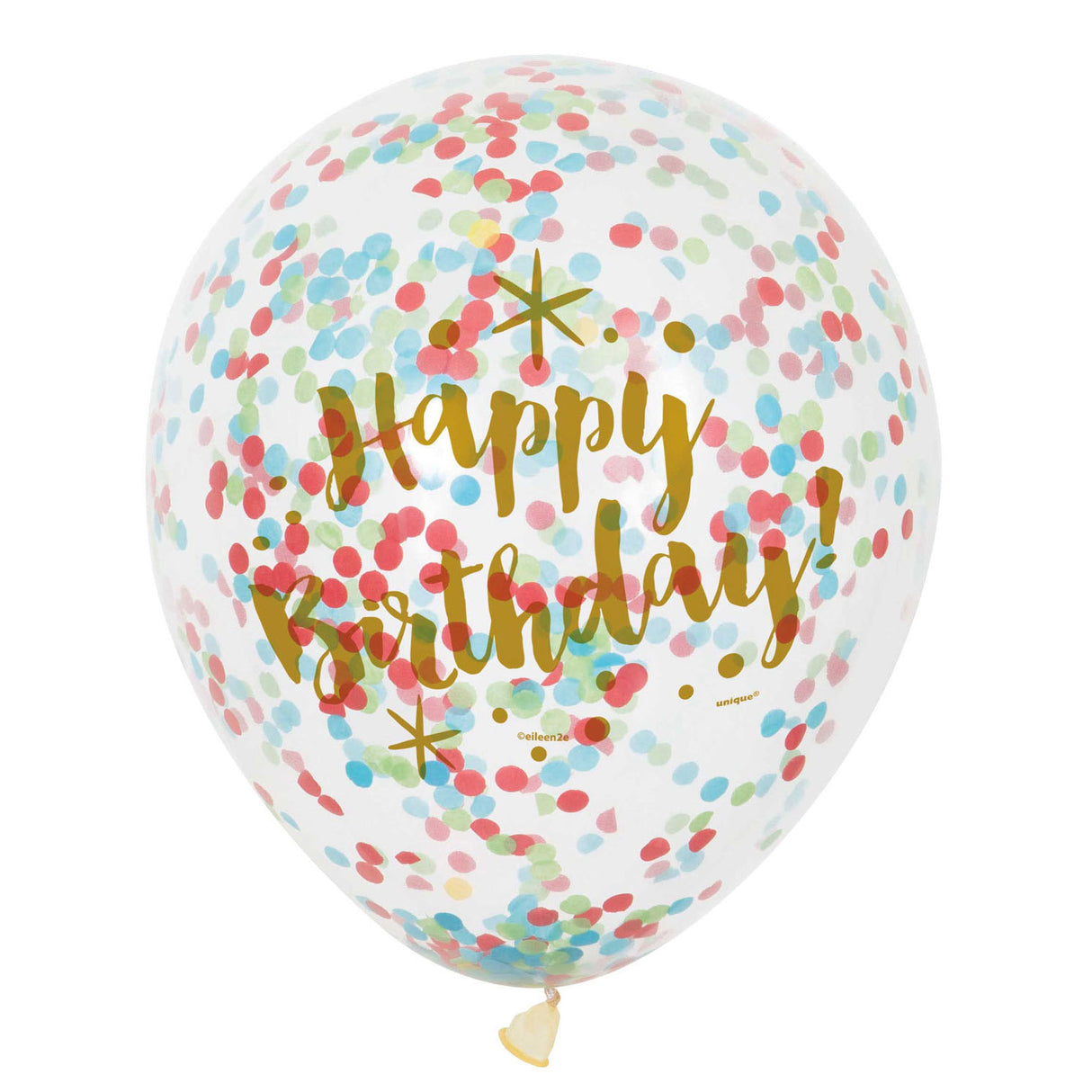 Haza white beard confetti balloons happy birthday, 6 pcs.