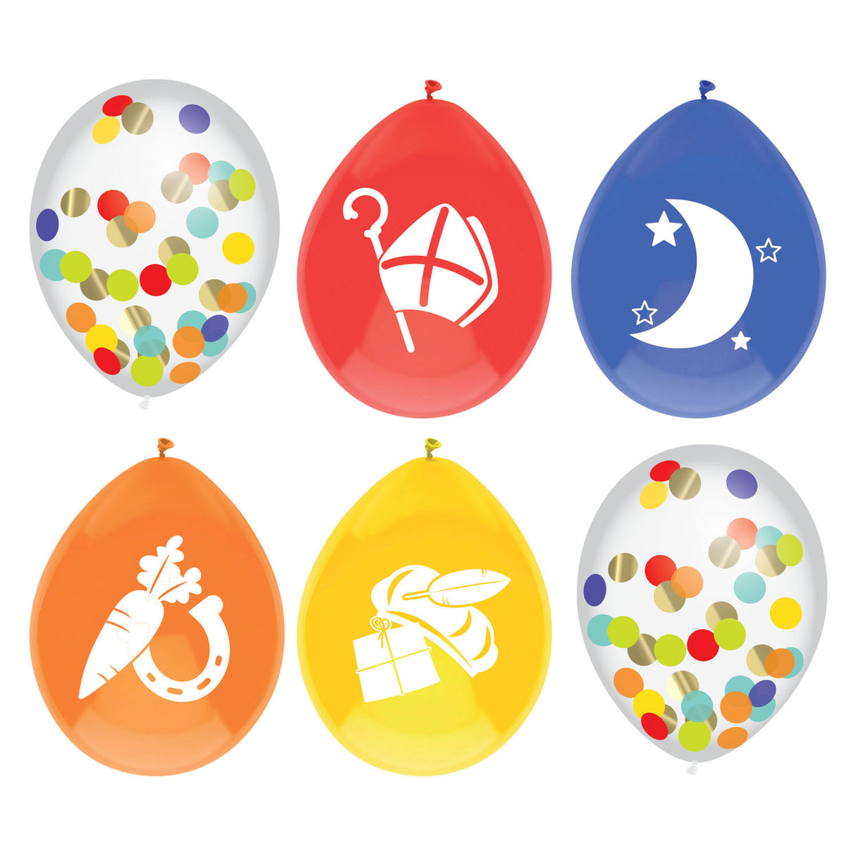 Haza whitebeard balloon mix carob, 6 pcs.