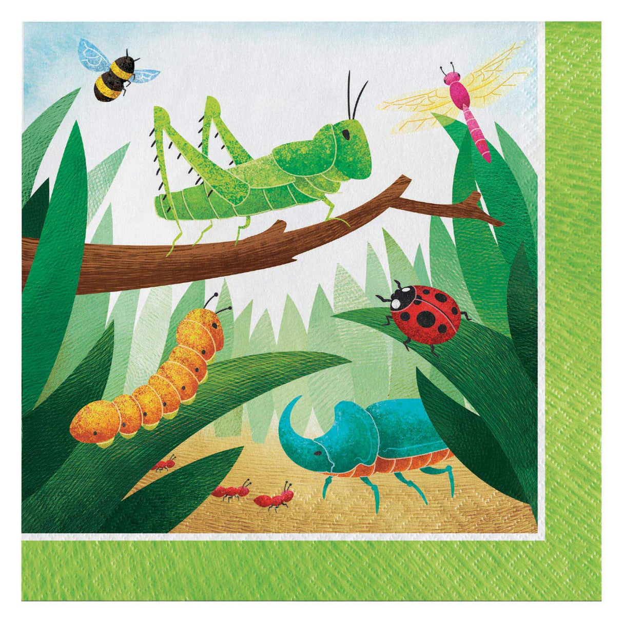 Haza Whitebeard Insects Napkins, 16 ct.