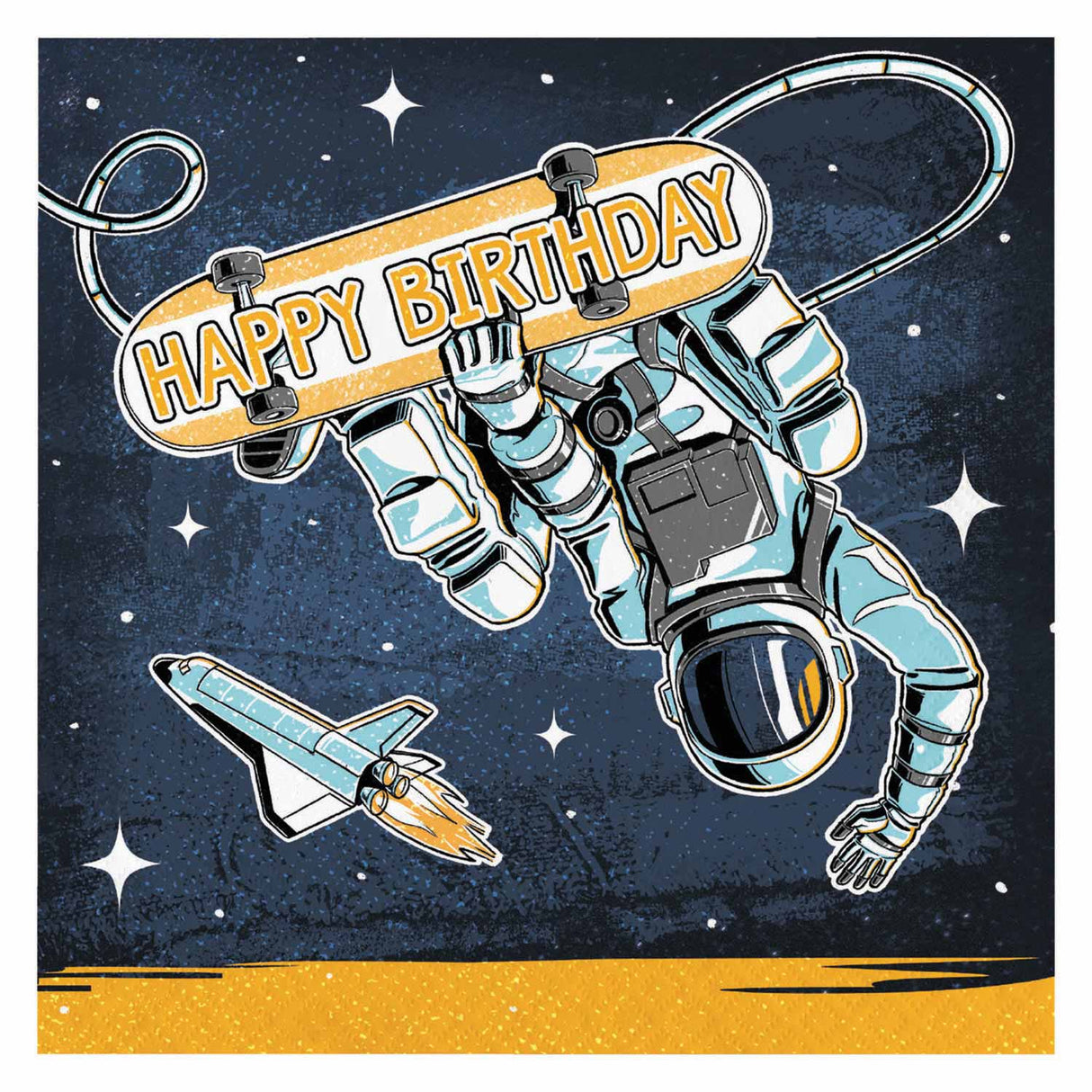 Haza Witbaard Astronaut Servietten, 16st.