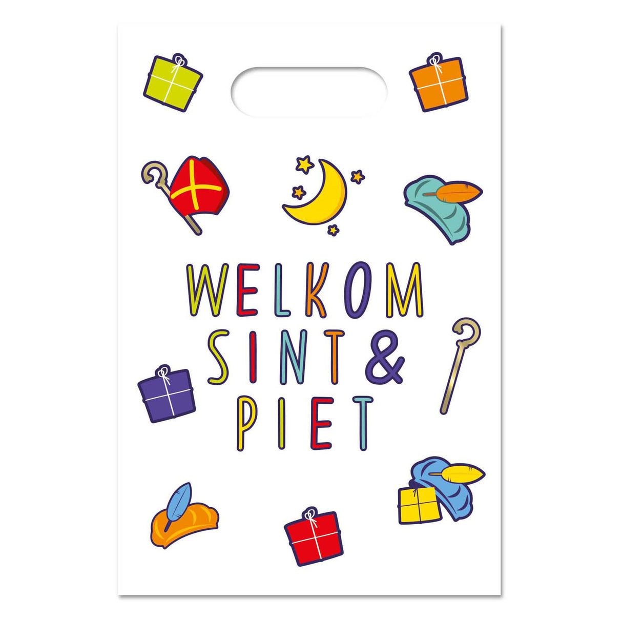 Haza Witbaard Handle Bags Willkommen Sint Piet, 6st